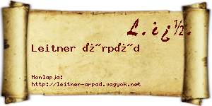 Leitner Árpád névjegykártya