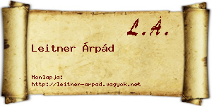 Leitner Árpád névjegykártya